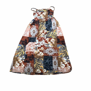 Indulge Women’s Multicolor Patchwork Open Back Dress